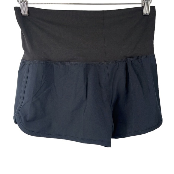 Roxy swim shorts high waist fold over waist black ocean quick dry surf beach S - Picture 2 of 12